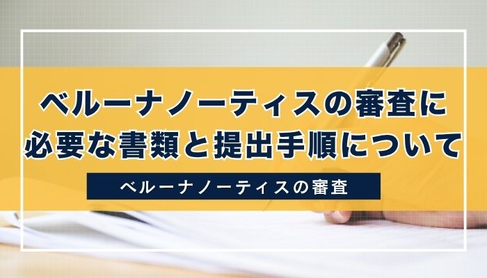 ベルーナノーティスの審査に必要な書類と提出手順について